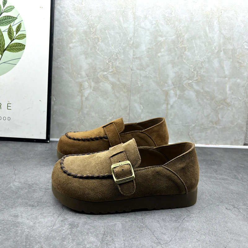2026年春季新款仿反绒皮勃肯鞋女搭扣乐福鞋圆头舒适百搭休闲单鞋,女鞋,勃肯鞋/软木鞋,淘宝优惠券,粉丝福利购,淘宝优惠卷