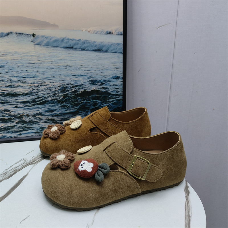 2026年春季款可爱风花朵装饰勃肯鞋软底女圆头搭扣单鞋休闲平底鞋,女鞋,勃肯鞋/软木鞋,淘宝优惠券,粉丝福利购,淘宝优惠卷
