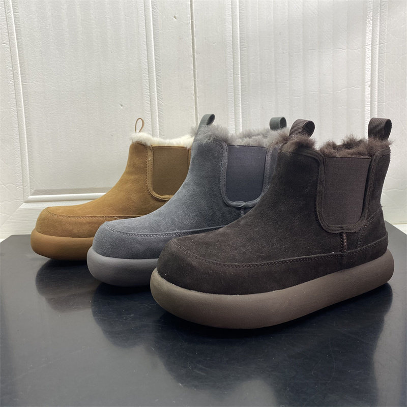 2025冬季新款厚底雪地靴女保暖防滑皮毛一体短靴英伦风圆头棉鞋,女鞋,时尚雪地靴,淘宝优惠券,粉丝福利购,淘宝优惠卷