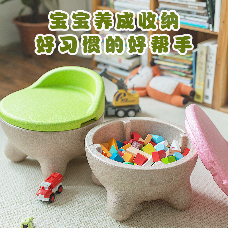 创意沙发凳成人换鞋凳玩偶储物凳儿童垫脚凳玩具多功能收纳凳圆凳