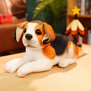 仿真狗狗毛绒玩具秋田狗比格犬玩偶公仔哈士奇布娃娃儿童生日礼物