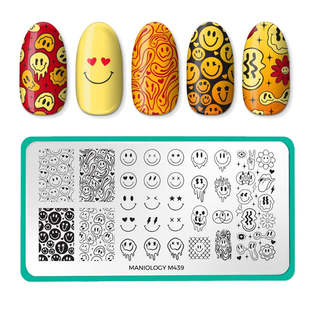 Maniology曼妮芝美甲印花板M439开心笑脸表情包