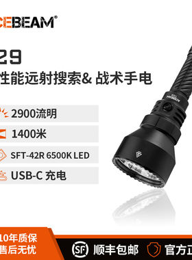 ACEBEAM T29战术手电筒强光充电大功率超亮远射户外防水登山探险