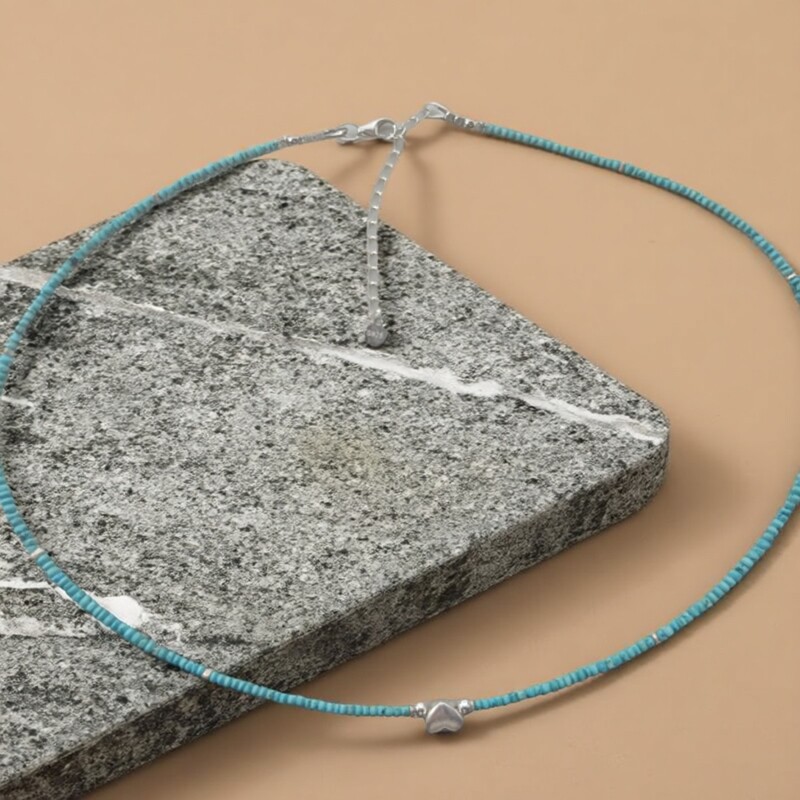 2025天然湖北原矿绿松石项链925银高级感轻奢小众时尚手饰手链