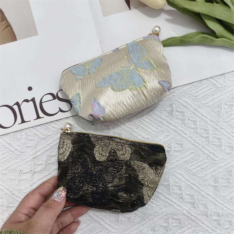 黑色蝴蝶小巧便携零钱包