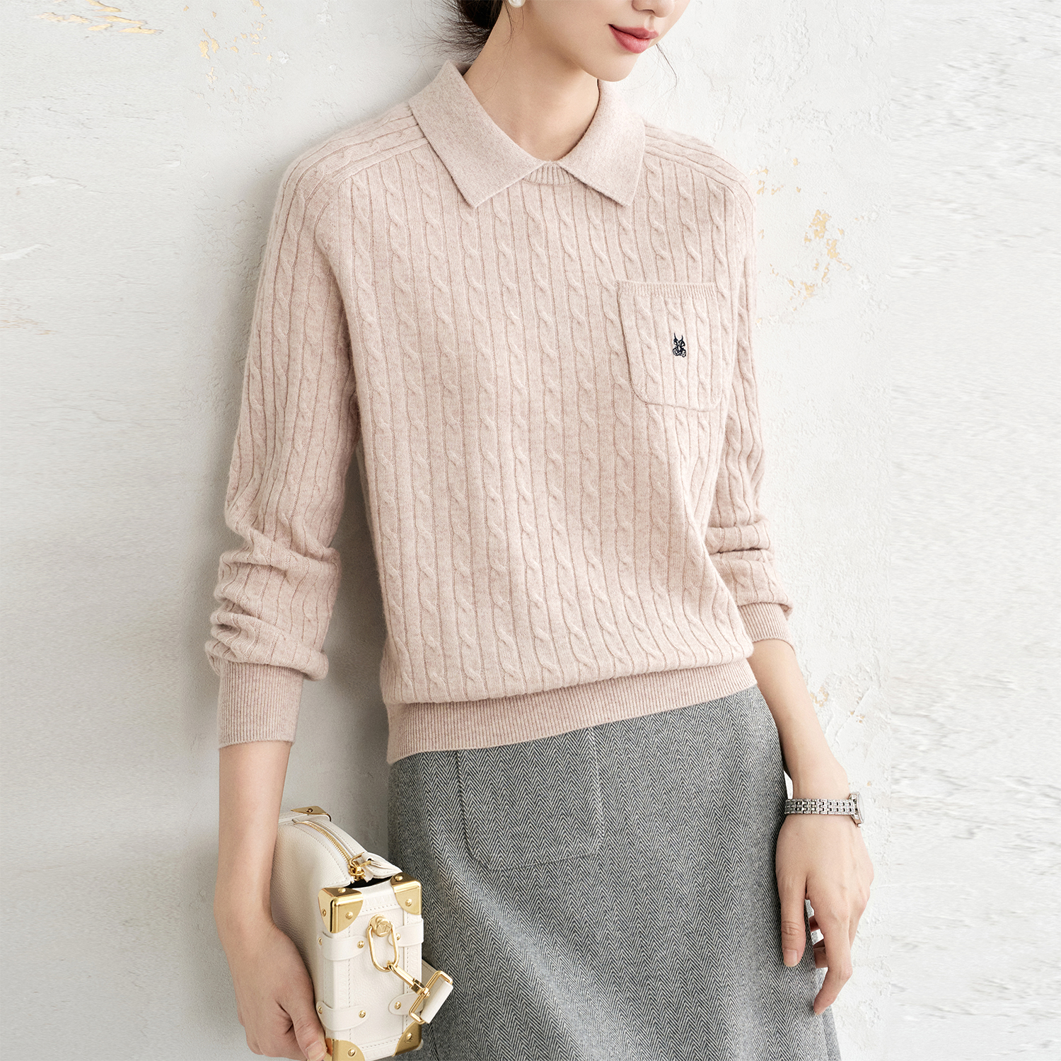 OFFIY书卷气质秋冬针织毛衣新款