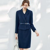 OFFIY 商务裙子 深蓝高级感气质职业修身 是连衣裙哦 温柔力量战袍