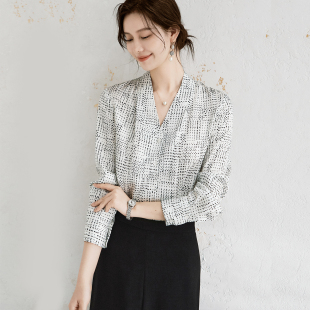 立体小巧脸 衬衫 26春季 高级职业气质OL显瘦长袖 女上衣 新品 OFFIY