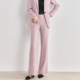 舒适温柔通勤 醋酸垂感高级粉色微喇小阔腿西裤 25夏季 OFFIY 新款