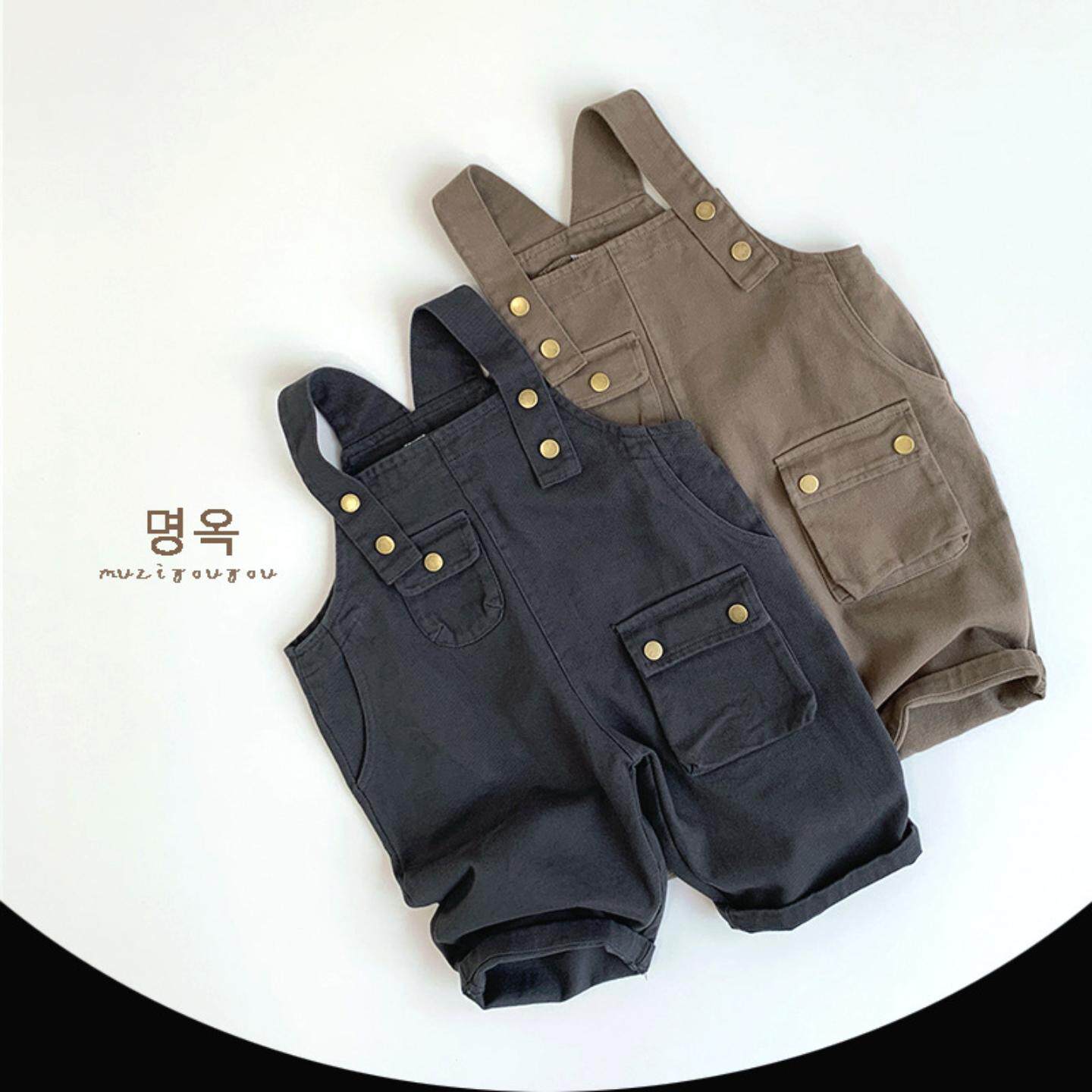 韩系风男女童连体裤子秋季新款儿童背带裤中小童韩版森系潮童衣服