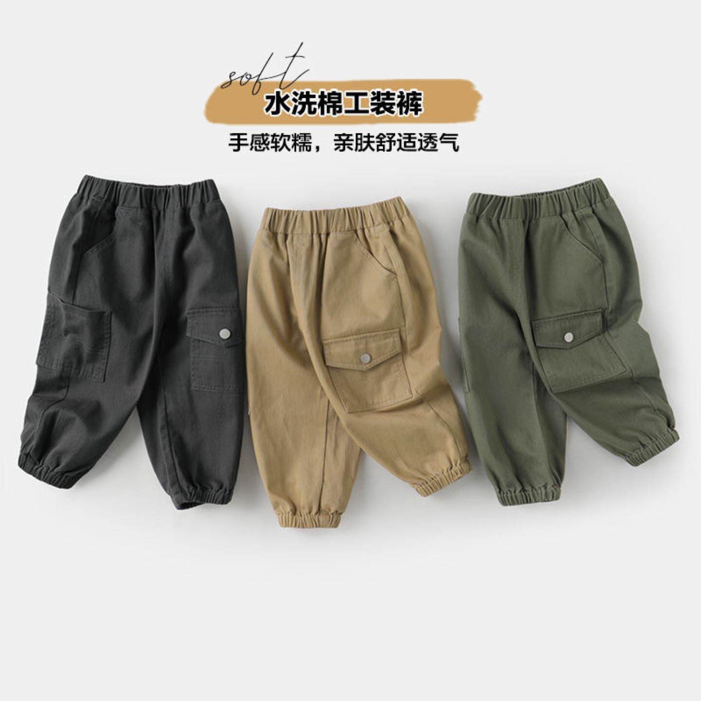2025新款帅气男童休闲工装裤春秋款童装儿童宝宝小童春秋季长裤子