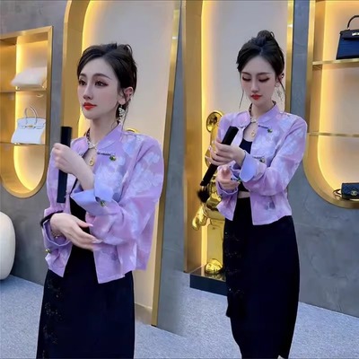新中式国风设计感立领盘扣衬衫