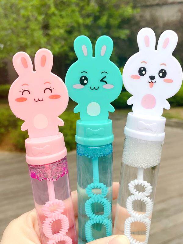 KIDS BLOW BUBBLE TOYS MINI HAND HELD BABY CHILDHOOD STALL PARK OUTDOOR CARTOON BOY GIRL BUBBLE STICK