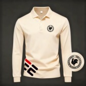 翻领长袖 T恤男2026秋季 新款 时尚 高级印花潮流休闲百搭POLO衫 打底