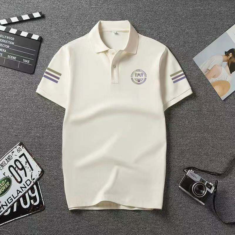 2025法国公鸡新款短袖t恤冰丝宽松休闲商务Polo衫男夏季半袖翻领