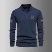 休闲翻领T恤大码 罗乐公鸡男士 轻奢商务修身 长袖 上衣 POLO秋冬新款