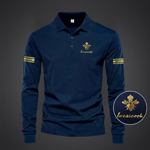2025秋季新款速干抗菌涤纶男士商务长袖POLO衫
