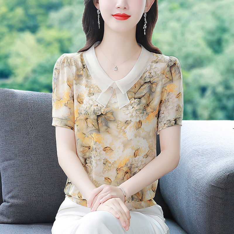夏季新款大牌真丝衬衫女