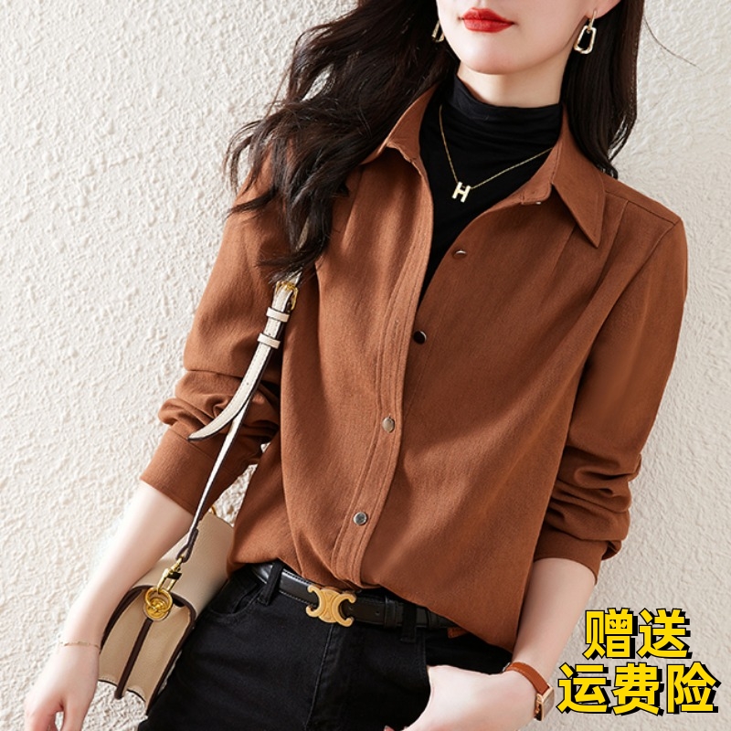 磨毛衬衫长袖设计感小众