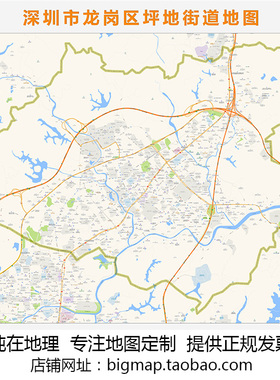 深圳市龙岗区坪地街道地图2026路线定制城市交通区域划分贴图