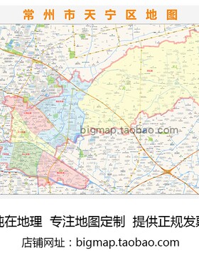 常州市天宁区地图行政区划2026路线定制城市交通区域划分贴图