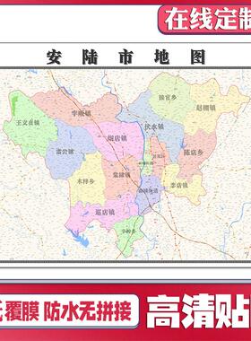 新款黄石市地图贴挂行政区划交通交通书房行政区划图办公室装饰画