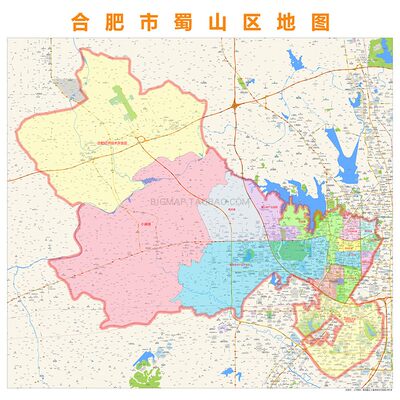 合肥市蜀山区行政区划地图 路线定制2022城市交通卫星街道贴图