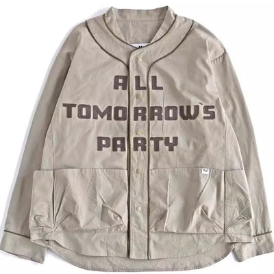 西山好牛COMFY阻燃字母绣花长袖衬衫户外机能多口袋外套棒球衫潮