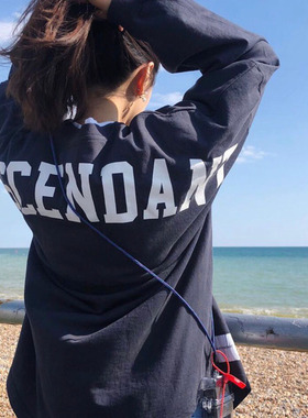 descendant24aw纯棉套头长袖T恤dcdt卫衣衬衫外套宽松西山彻ins火