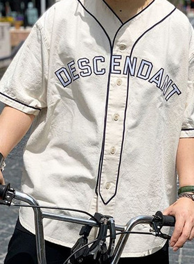 descendant24ss短袖棒球衬衫dcdt西山彻休闲T恤余文乐同款ins潮牌