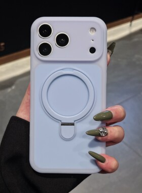 适用苹果17新款手机壳橙色果冻支架iphone17promax软边防摔16pro全包硬壳pc保护套15PM创意小众17PM