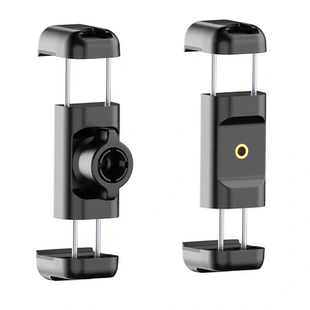 高品质1 4双螺纹手机夹双拉12CM带冷靴直播补光灯17球头手机夹