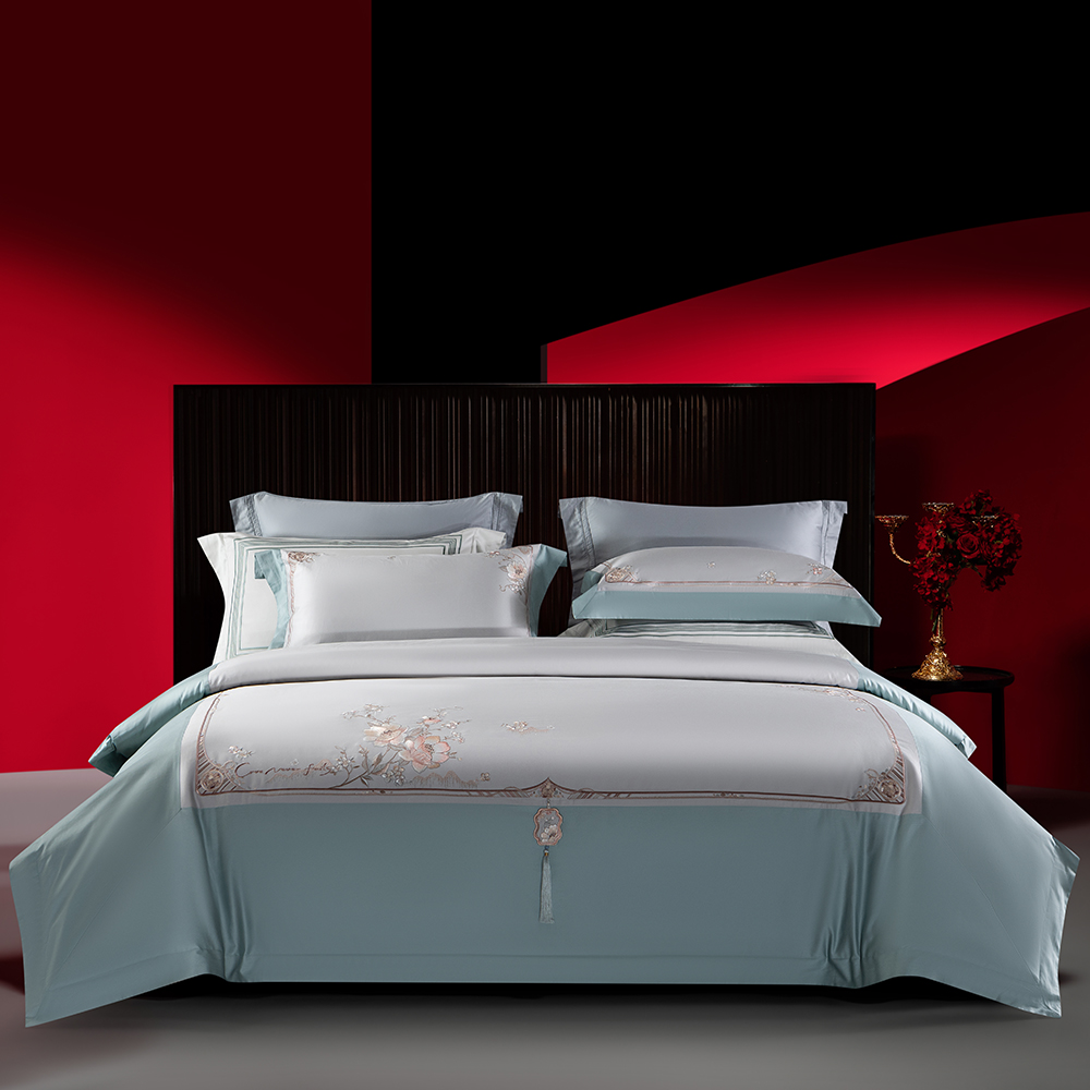 140支纯棉四件套高端婚庆