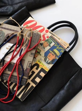 BARDOC VINTAGE 古法老琉璃珠串不规则米粒珠coloured glaze