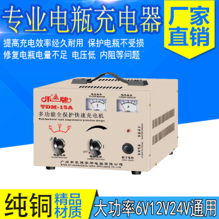 电瓶充电器12V24V伏纯铜多功能通用大功率摩托汽车电池乐牌充电机