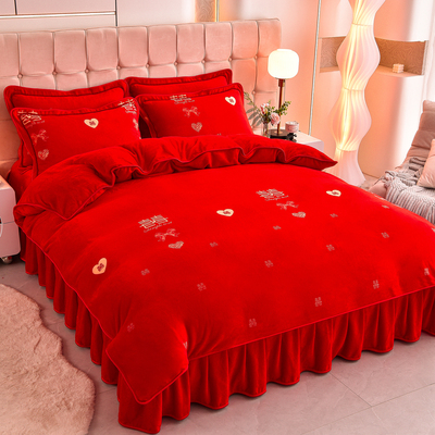 2025新款牛奶绒冬季四件套