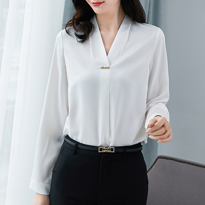 大码雪纺衬衫女2020秋款 洋气200斤胖mm加肥加大码雪纺衫上衣女