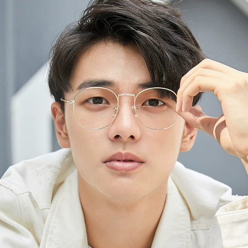 Слажелы для миопии мужская сеть красная версия корейская прилив может быть оборудован определенной степенью готовой плоской пластиной зеркальной рамки для глаз -каркаса женская ретро -рамка