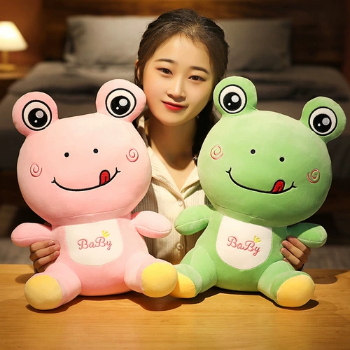 Плюшевая мультяшная мягкая игрушка для сна, подушка, тряпичная кукла для мальчиков и девочек, лягушка, подарок на день рождения
