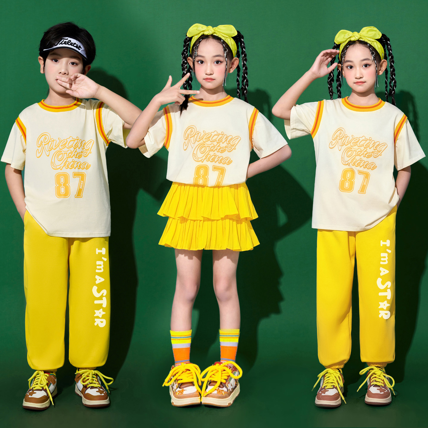 儿童啦啦队演出服幼儿园舞蹈服装