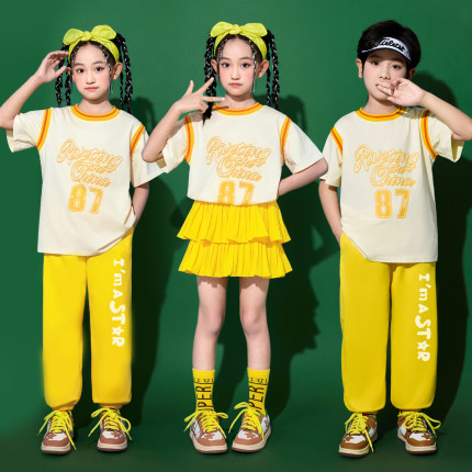 儿童啦啦队演出服小学生运动会开幕式表演服班服幼儿园毕业舞蹈服