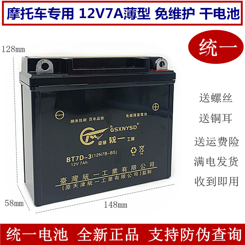 统一12v7a免维护干电池男士大运