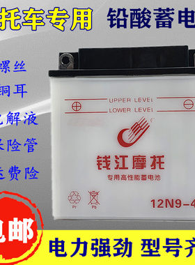 摩托车蓄电池12n9钱江