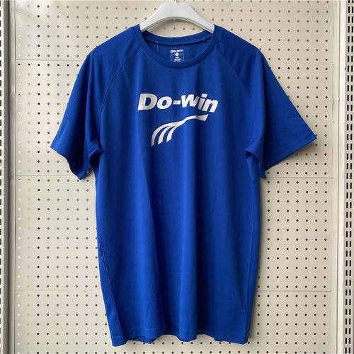 多威Do-win夏季蓝色圆领短袖运动上衣休闲T恤男女同款36823-3A
