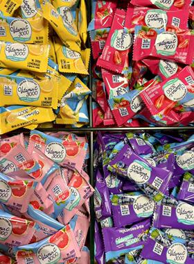 好邻居VC3000葡萄西柚柠檬草莓味夹心果硬糖每克含有3.0mg维生素C