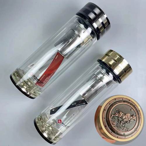 水晶男士车载玻璃杯盖子可以旋转