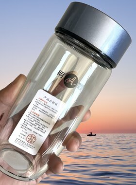 明霞单层玻璃杯定制Logo礼品水杯