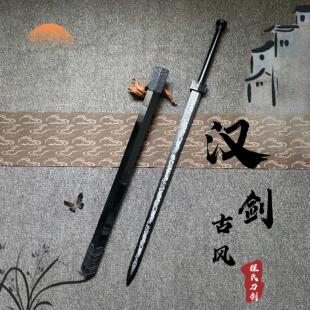 竹木剑宝剑汉剑越王剑唐横木刀带鞘古风道具居合拔刀练习剑道晨练