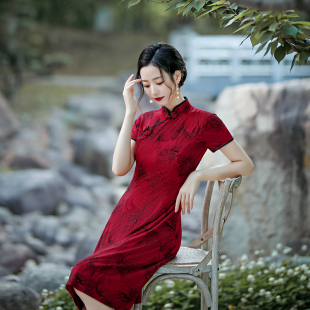 高考妈妈穿的新款旗袍2026爆款中国风送考孩子改装气质连衣裙