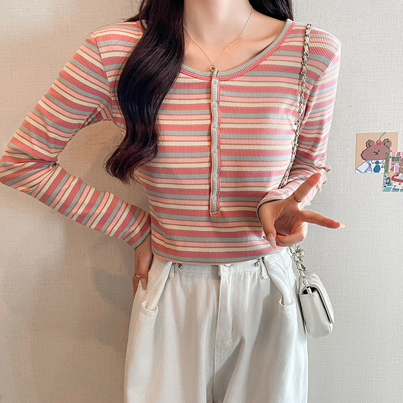 哺乳上衣可外穿纯棉长袖T恤喂奶上衣春秋显瘦打底衫外出辣妈款女